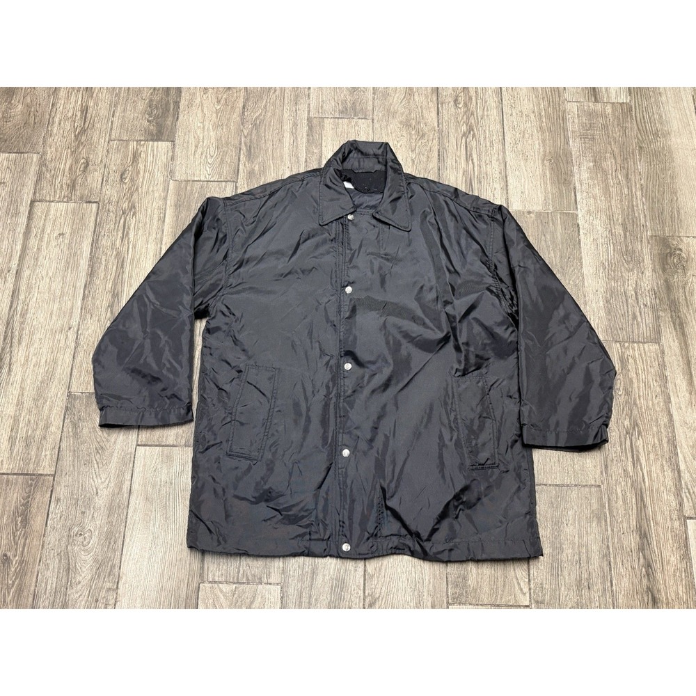 Marc Buchanan Pelle Pelle Puffer Jacket Coat Black Mens Large
